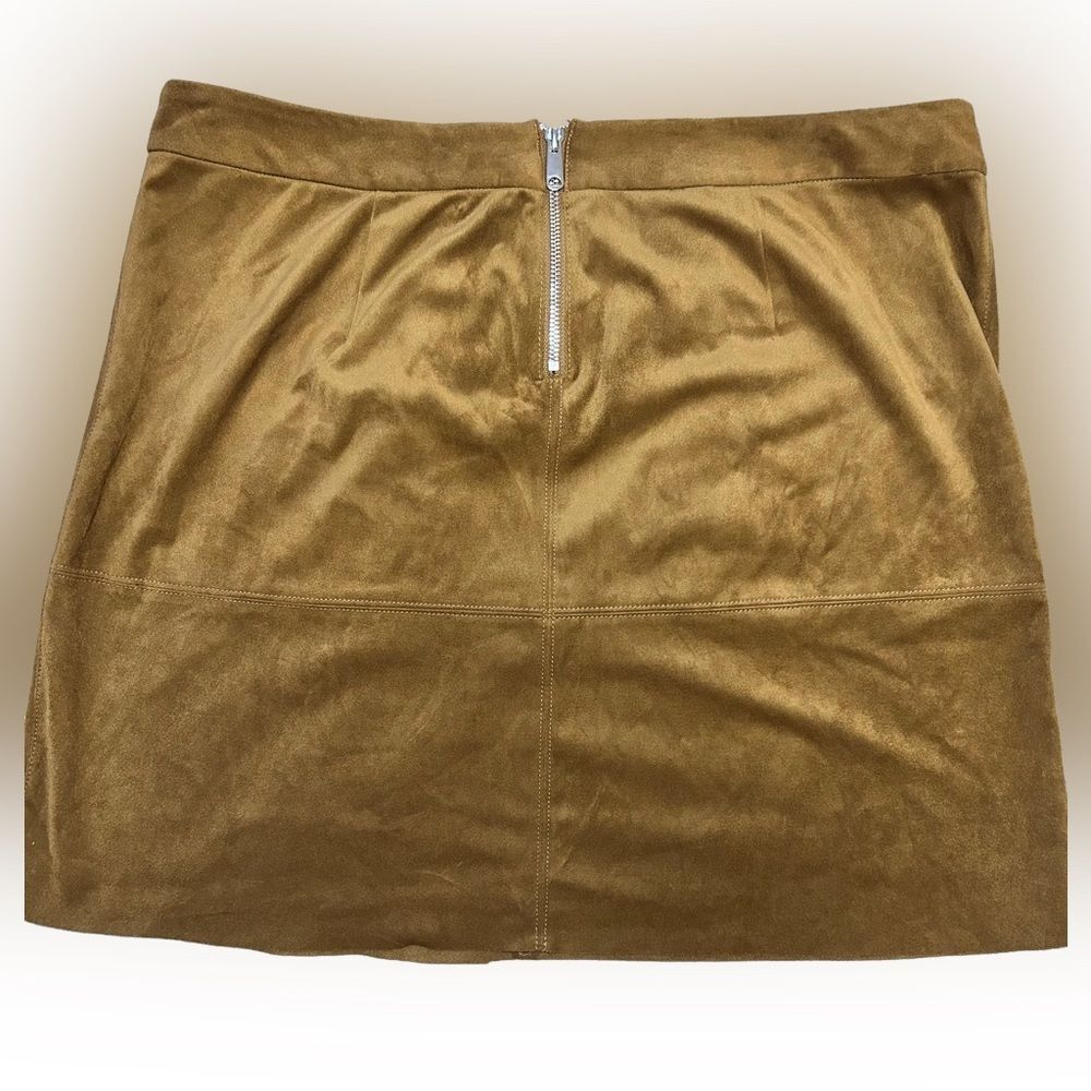 Western Brown Faux Suede Mini Skirt Size 14 - Picture 5 of 6